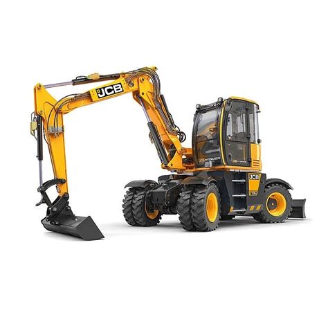 zdjęcie operatora w kabinie koparki JCB Hydradig z widokiem 360 stopni