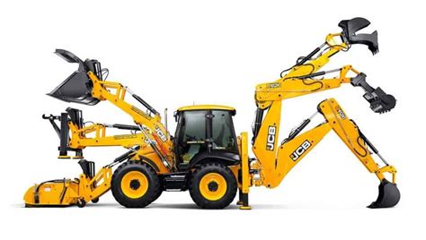 Various attachments for a backhoe loader
