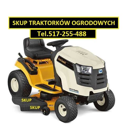 Infografika porównująca popularne marki traktorków kosiarek dostępne na OLX