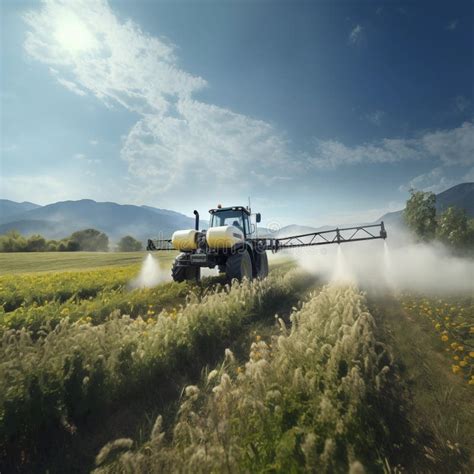 Thematic photo of a field sprayer working on a field