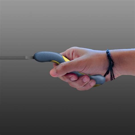Close-up photo of an ergonomic pump handle and trigger with a lock