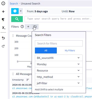 Infographics showing OLX search filters and saved search function