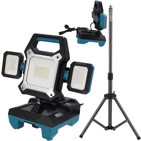 Przenośna lampa robocza LED na placu budowy