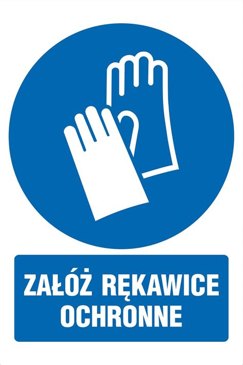 Ikony symbolizujące zasady bezpiecznej pracy: kask, rękawice, okulary ochronne, tabliczka 
