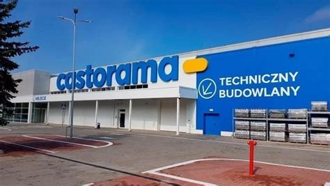wizualizacja mapy z zaznaczonymi lokalizacjami sklepów Castorama w Polsce
