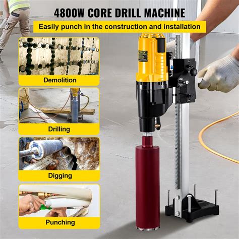 Scheme of a core drill for concrete