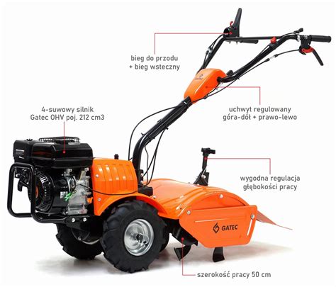 Schematyczny rysunek glebogryzarki TR 348 TILLER z zaznaczonymi wymiarami roboczymi