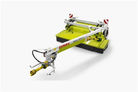 Claas DISCO trailed mower with folded guards for maintenance