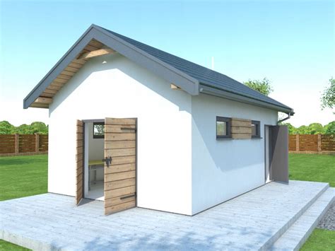 quad wjeżdżający do budynku gospodarczego lub poruszający się w trudnym terenie leśnym
