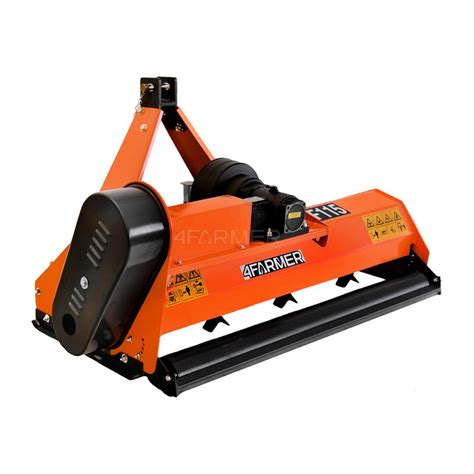 Photo of the 4FARMER EF 125 flail mower attached to a tractor