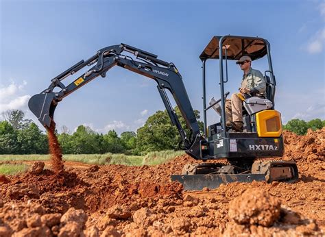 Thematic photo of an older, well-maintained compact excavator on a construction site