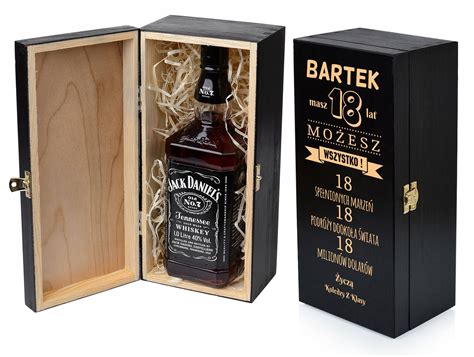 skrzynka na alkohol z motywem JCB