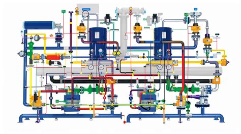 schemat układu hydraulicznego minikoparki JCB z zaznaczonymi punktami pomiarowymi ciśnienia
