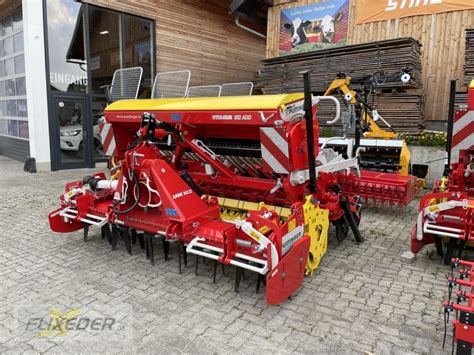 Agregat uprawowo-siewny Pöttinger z broną wirnikową Lion 303 i siewnikiem Vitasem 302 ADD