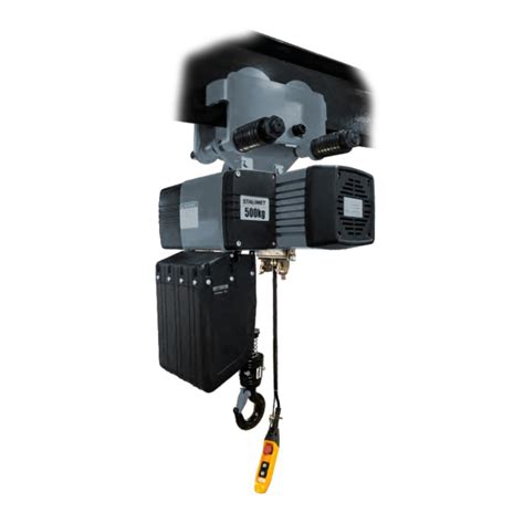 zdjęcie wciągnika elektrycznego linowego WELE z wózkiem jezdnym, zamontowanego na belce