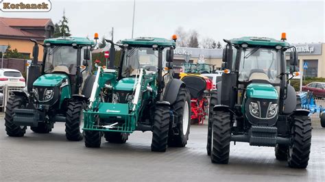 Zdjęcie grupowe ciągników Arbos w różnych konfiguracjach