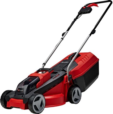 Thematic photo of Einhell GE-CM 18/30 Li cordless lawn mower in a garden