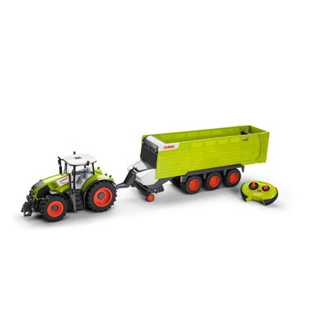 Zdalnie sterowany traktor Claas Axion 870 z przyczepą