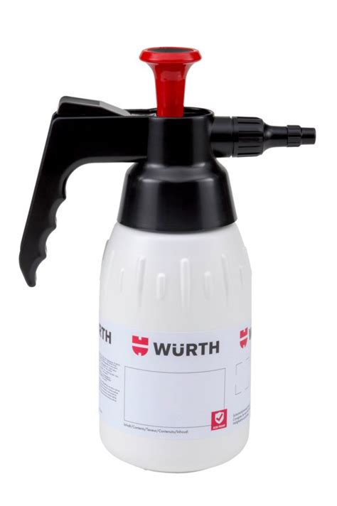 Zdjęcie opryskiwacza ciśnieniowego 1l Würth z widocznymi elementami konstrukcyjnymi