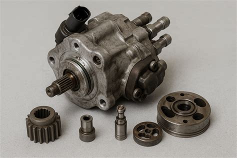 Zbliżenie na pompę wtryskową silnika Lombardini