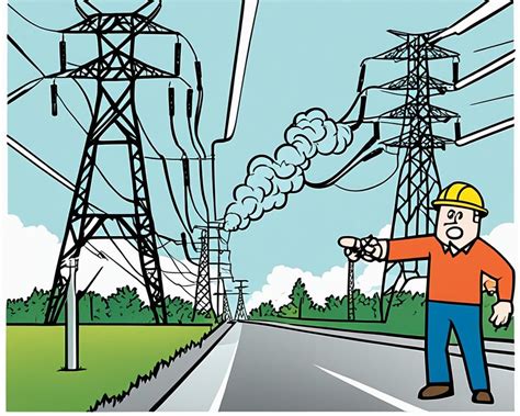 Zagrożenia związane z pracą w pobliżu linii energetycznych - schemat