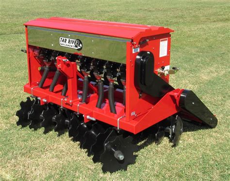 Photo of a disc harrow coupled with a seeder