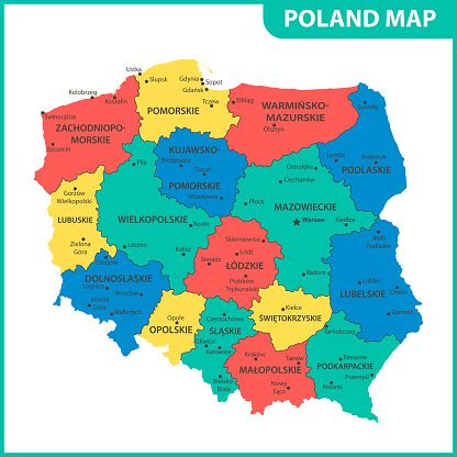 Mapa Polski z zaznaczonymi regionami o wysokiej aktywności ofert rolniczych