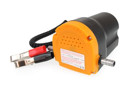 Thematic photo of an electric oil pump 12V in action, with clear connections