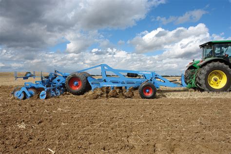 Thematic photo of modern Lemken agricultural machinery in a field