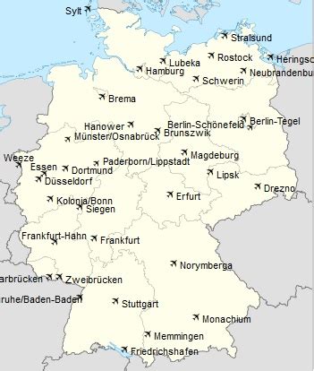 Mapa Niemiec z głównymi autostradami