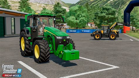 Zrzut ekranu z Farming Simulator 17 prezentujący różnorodne maszyny i modyfikacje