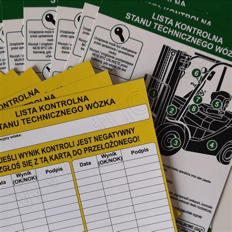 infografika: harmonogram przeglądów konserwacyjnych wózka widłowego