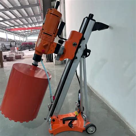 Photo of Dedra DED7622 core drill on a stand