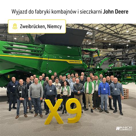 Infografika porównująca wydajność różnych serii kombajnów John Deere (X9, S, T)