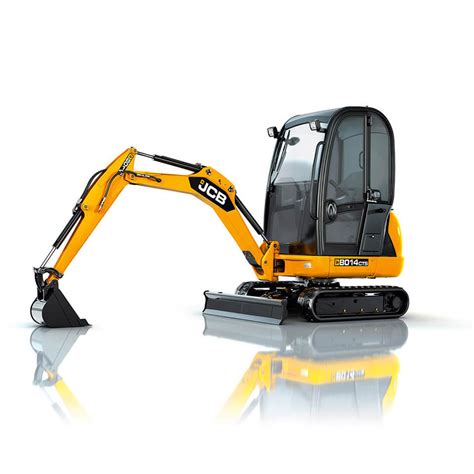 Rysunek przedstawiający ogólny widok minikoparki JCB 8014