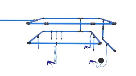 Ilustracja przedstawiająca prawidłową kolejność podłączania przewodów pneumatycznych