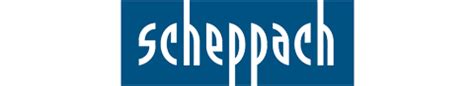 Logo Scheppach na tle zakładu produkcyjnego