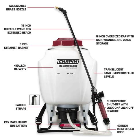 Technical diagram of a garden sprayer with parts labeled