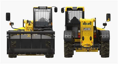 Infografika przedstawiająca uniwersalność ładowarek JCB (funkcje wózka widłowego, ładowarki kołowej i kompaktowej)