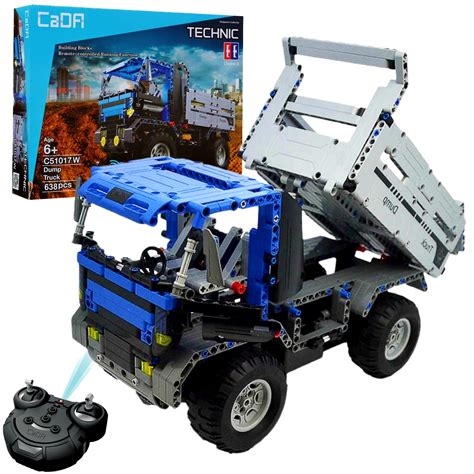 Zestaw klocków Cada Technic niebieska wywrotka RC C51017W (638 elementów)