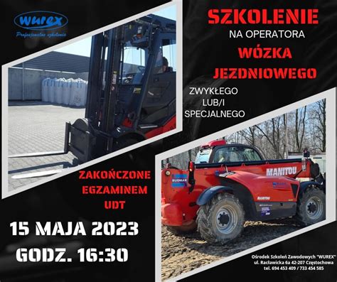 Ilustracja przedstawiająca pracownika magazynu przechodzącego szkolenie z obsługi wózka widłowego.