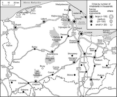 Map of the Łódzkie Voivodeship with highlighted towns mentioned in the article where agricultural equipment is available.