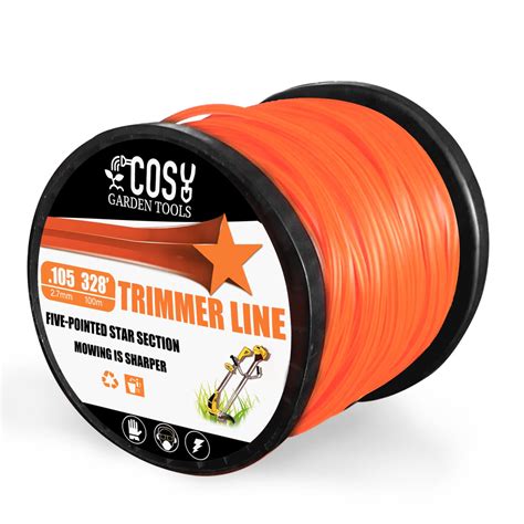 Close-up of a dull or worn trimmer line on a string trimmer