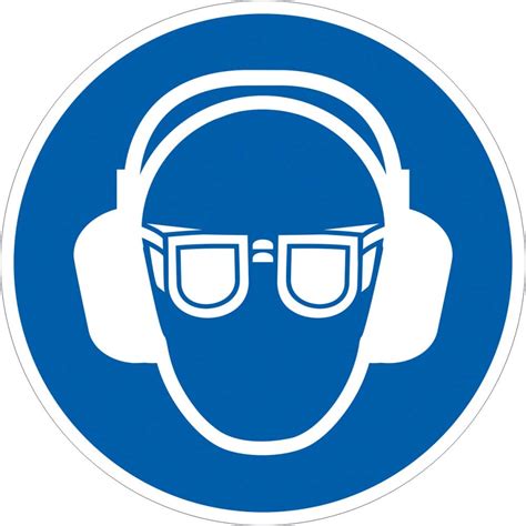 Symbol ochrony oczu i słuchu