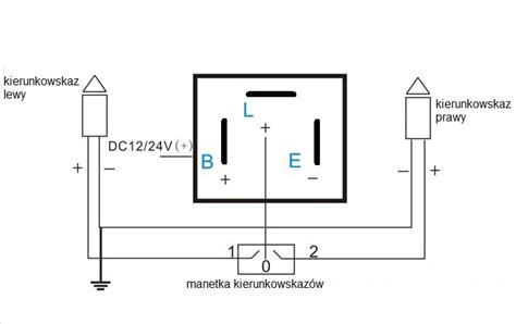 schemat działania przekaźnika kierunkowskazów w maszynie