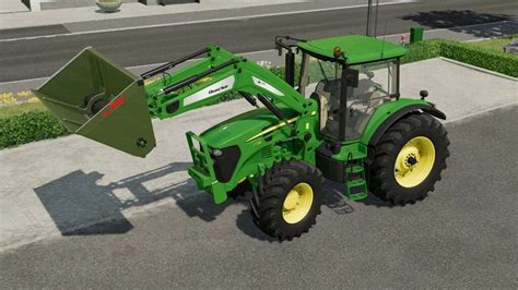 Zdjęcie ładowacza John Deere serii H z widocznym jednopunktowym złączem hydraulicznym