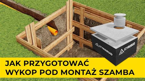 minikoparka kopiąca wykop pod szambo
