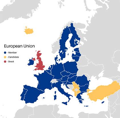 Mapa państw członkowskich UE i państw trzecich