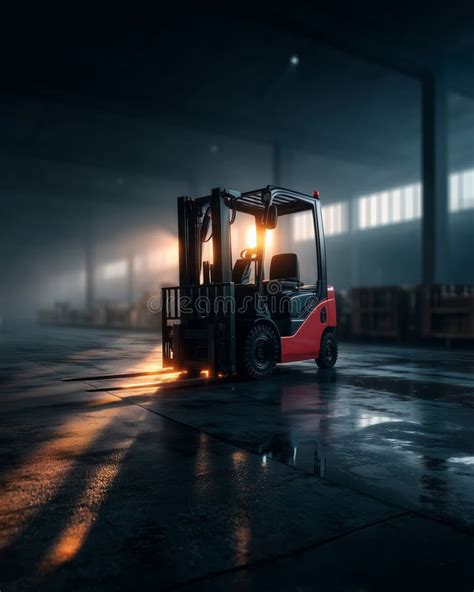 Thematic photo of an electric forklift operating quietly in a modern warehouse