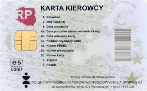zdjęcie karty kierowcy i koperty z wnioskiem do PWPW